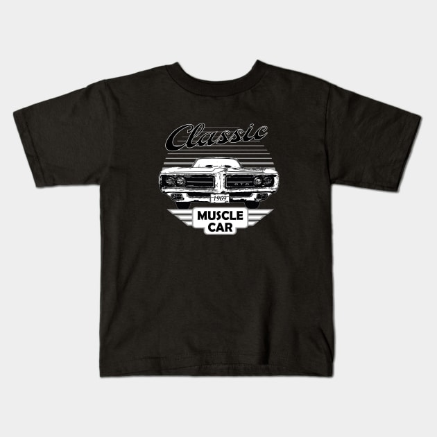 GTO Classic American Muscle Car 70s Kids T-Shirt by Jose Luiz Filho